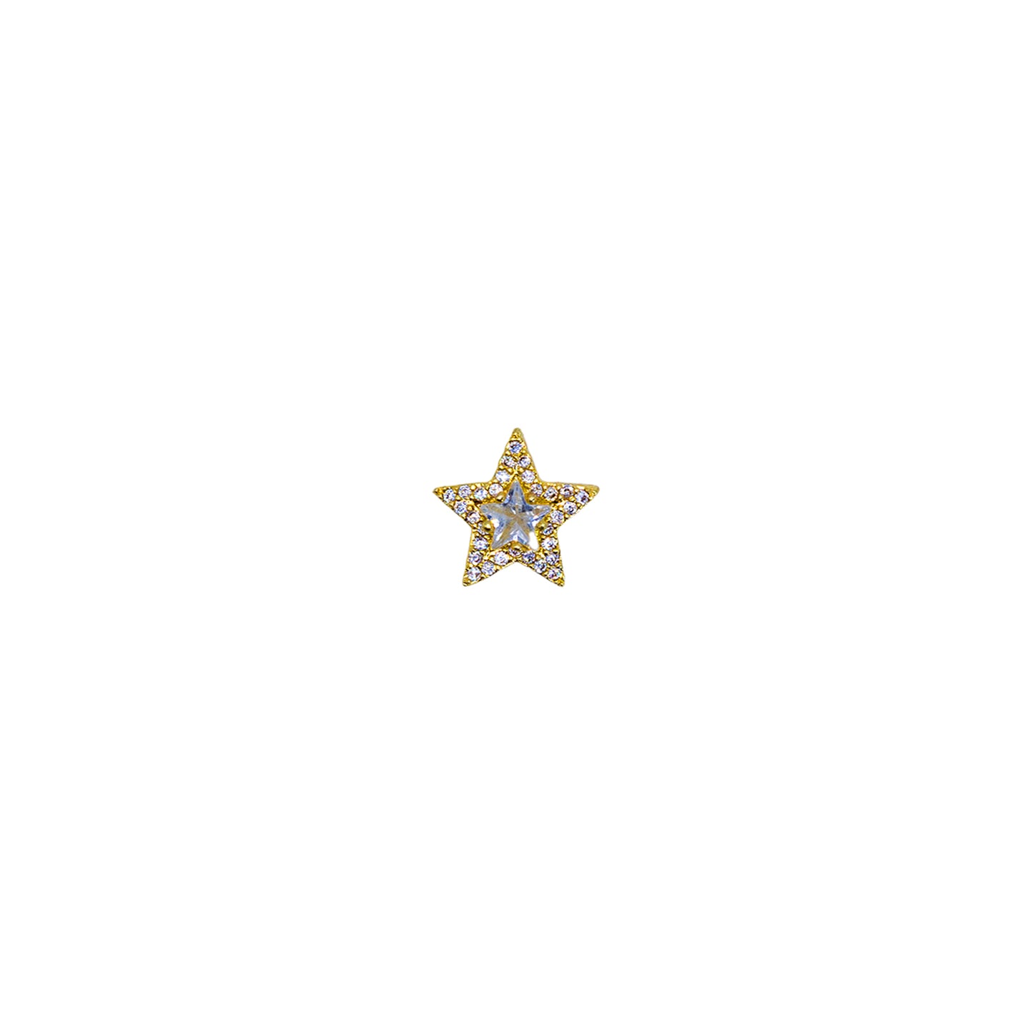 Small Gold Diamond Star Charm