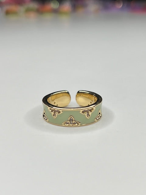 Mint Green Adjustable Ring