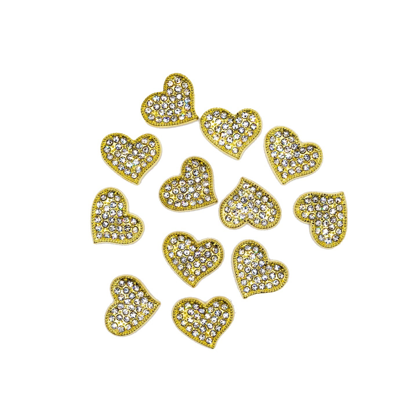 Gold Sparkle Heart Jewel