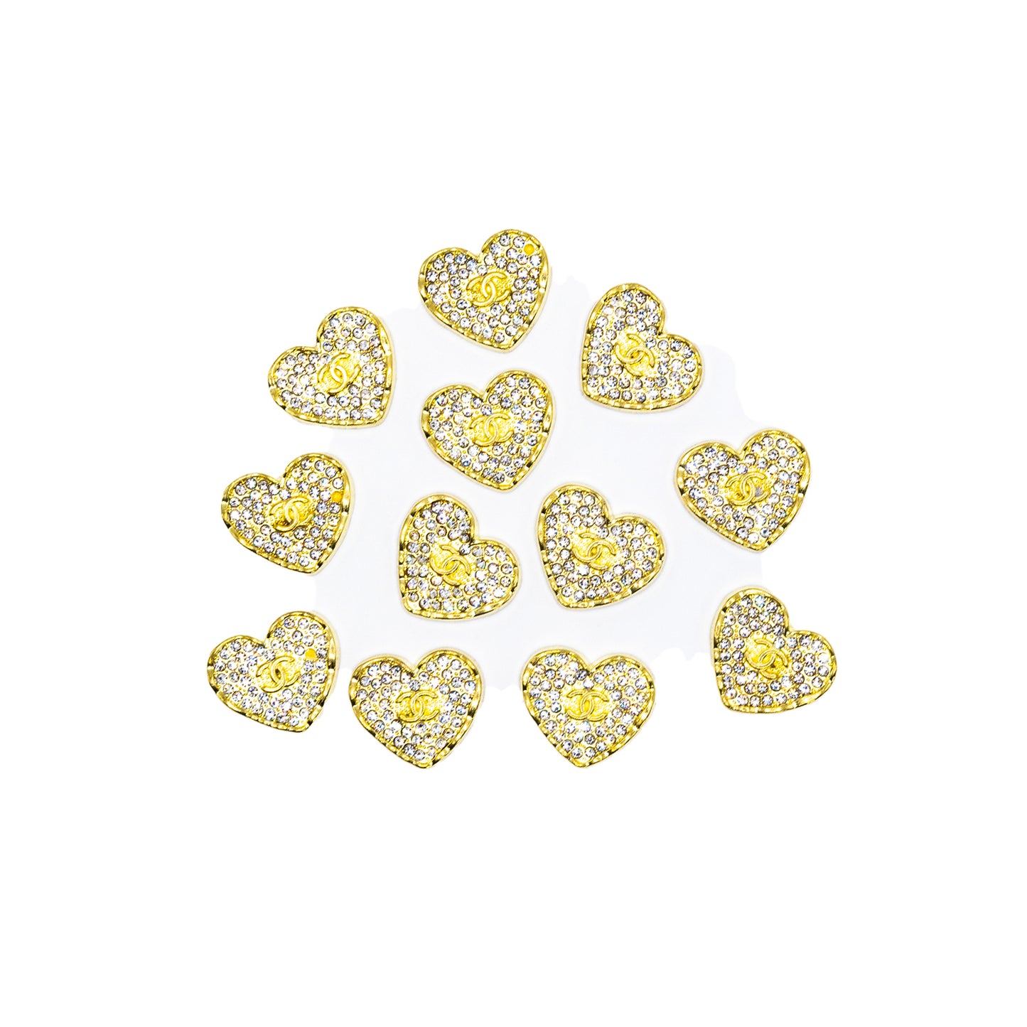 CC Sparkly Gold Heart Jewels