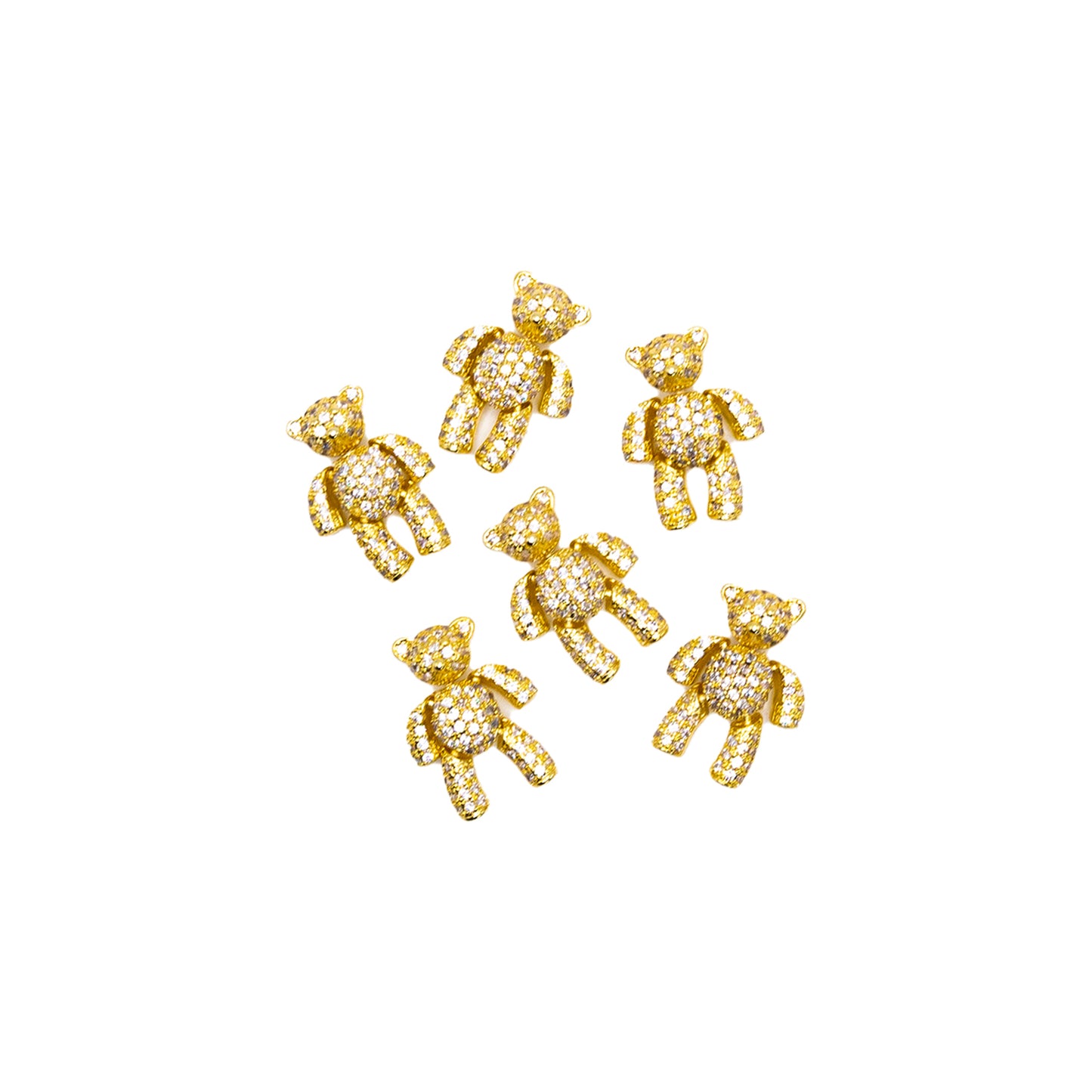 Gold Sparkle Bear Jewels