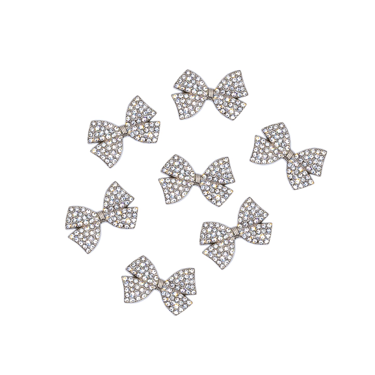 Silver Sparkle Bow Jewels