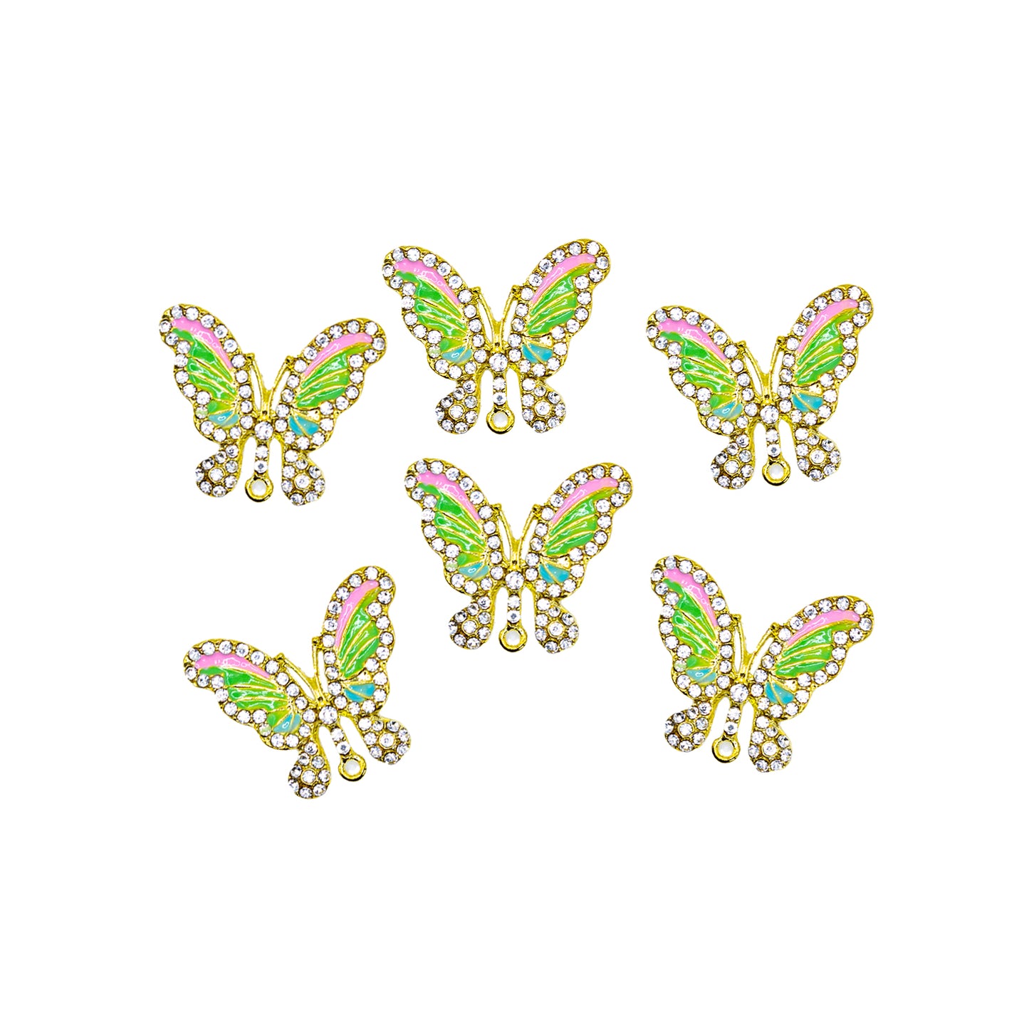 Colorful Gold Butterfly Charm