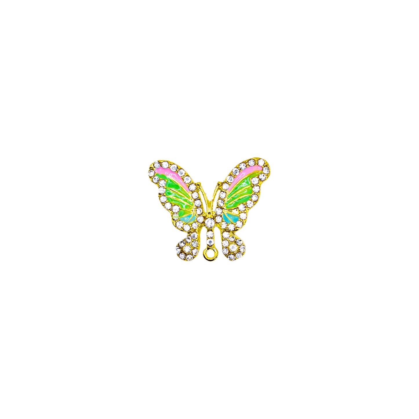 Colorful Gold Butterfly Charm