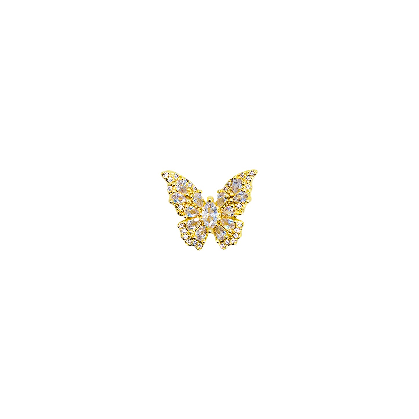 Crystal Gold Butterfly Charm