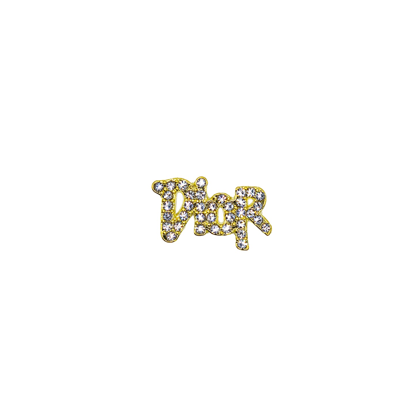 Designer Lettering Gold Diamond Charm