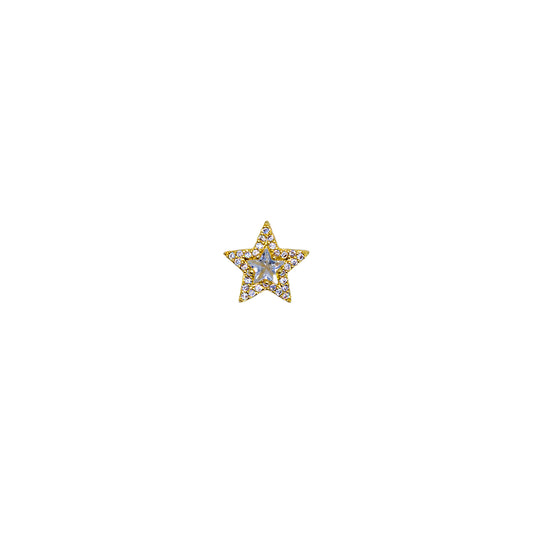 Small Gold Diamond Star Charm