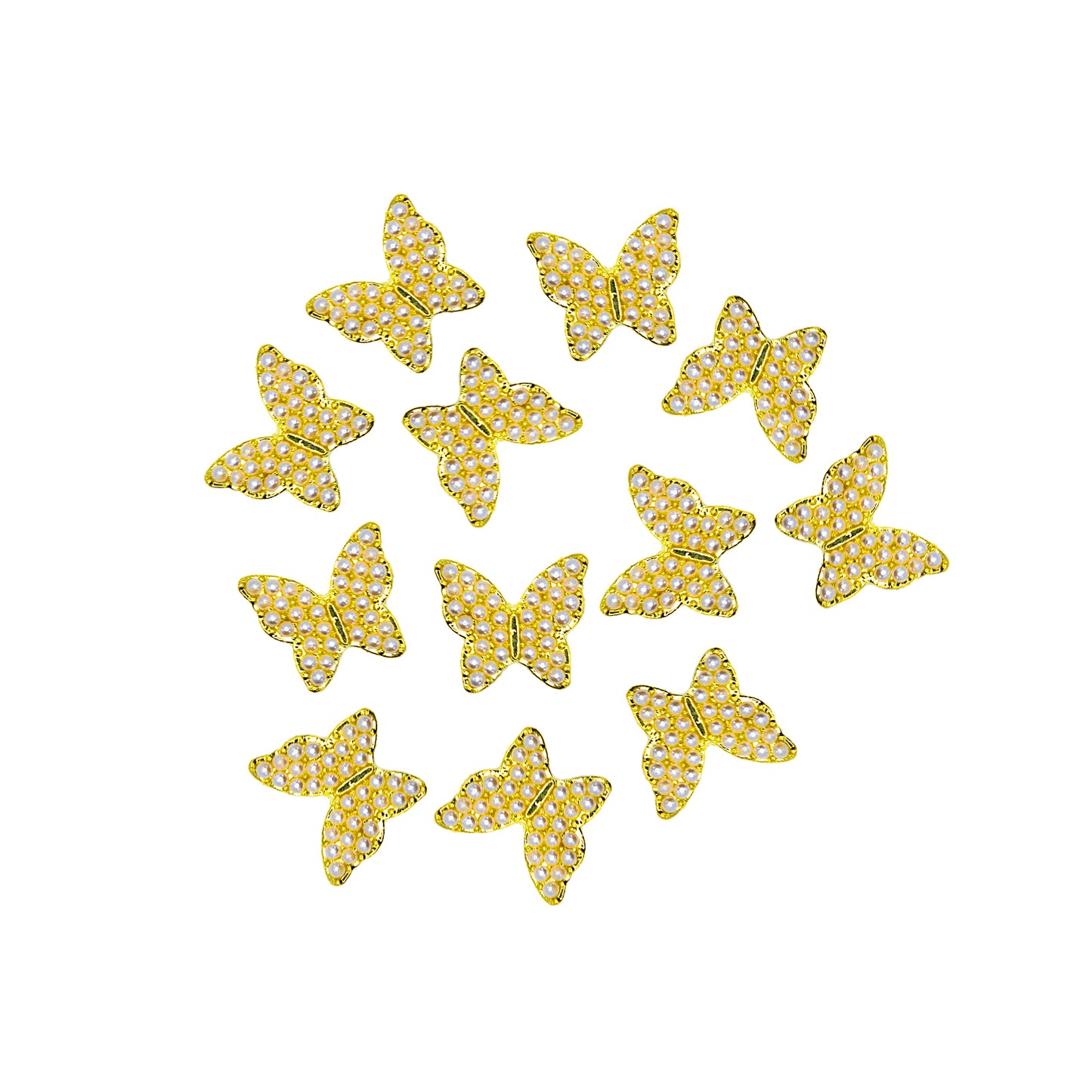 Pearl Gold Butterfly Charm