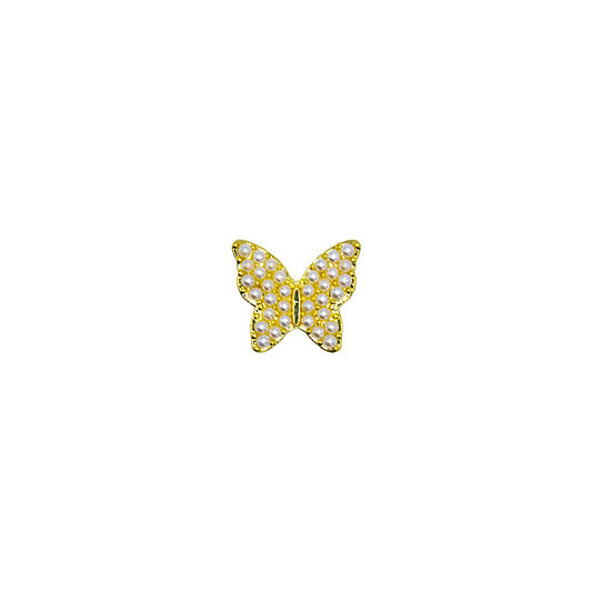 Pearl Gold Butterfly Charm