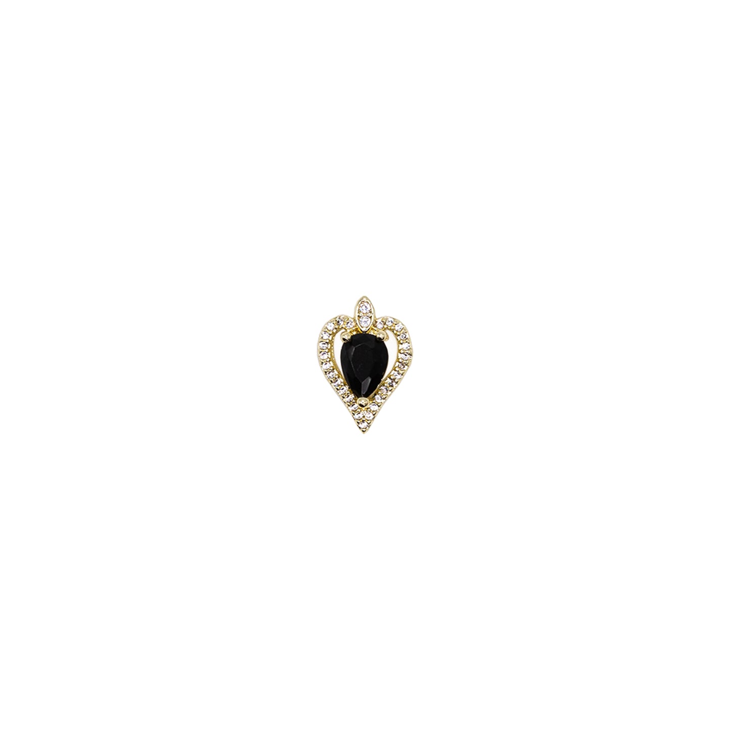 Black Crystal Spade Gem