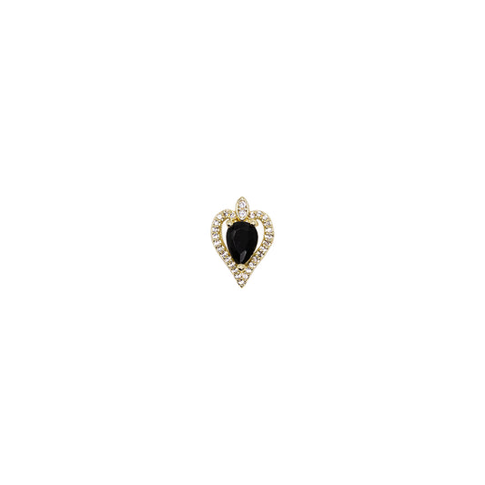 Black Crystal Spade Gem