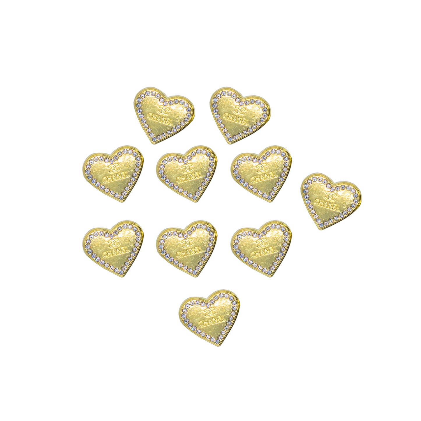 Diamond Gold Heart CC Charm