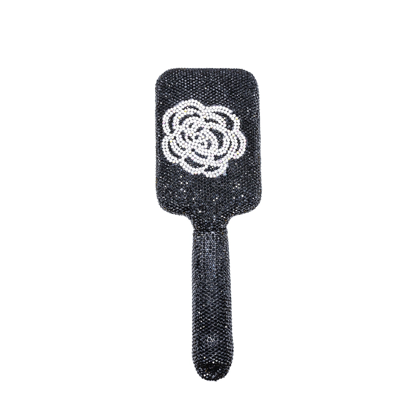 Rose Black Jeweled Comb