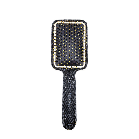 Rose Black Jeweled Comb