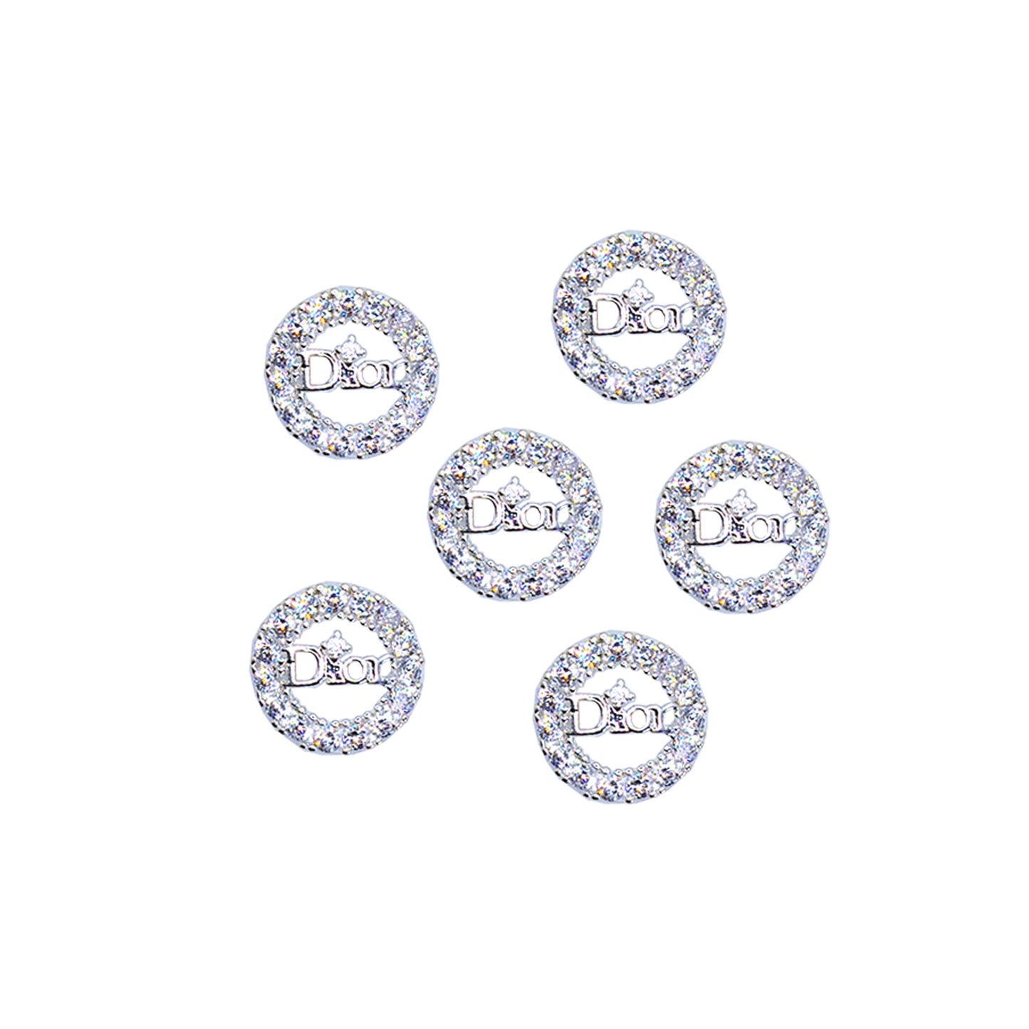 Small DIOR Silver Circle Charm